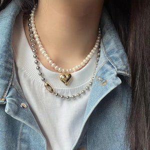 Pearl Heart Necklace