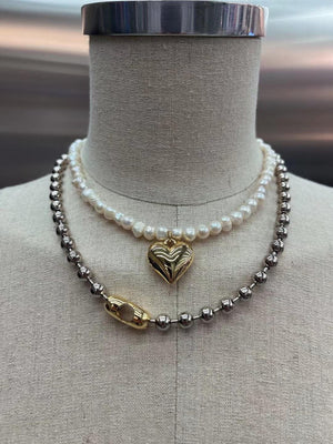 Pearl Heart Necklace